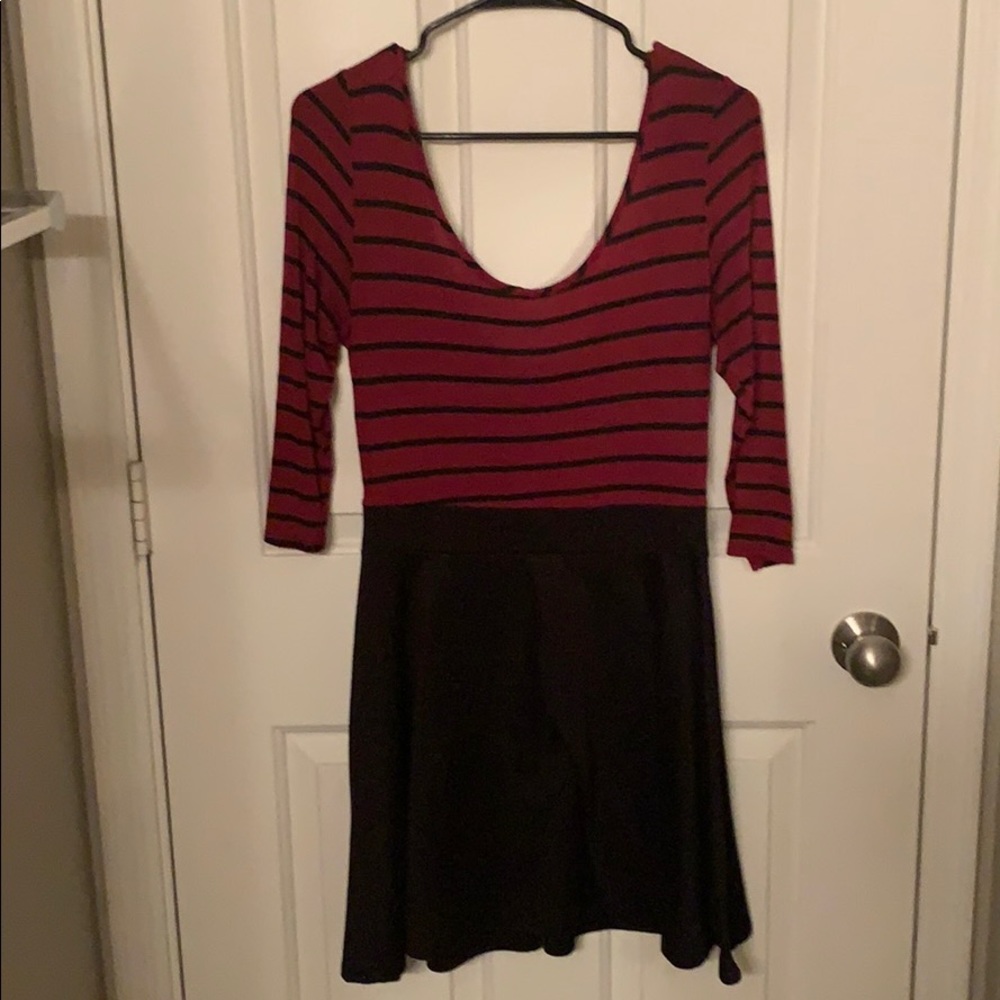Long sleeved, scoop neck holiday dress